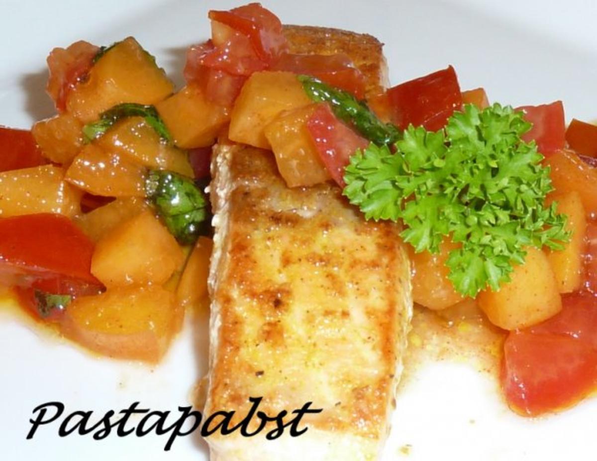 Curry-Lachs mit Aprikosen Salsa - Rezept - kochbar.de