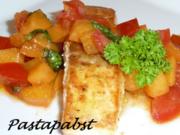 Curry-Lachs mit Aprikosen Salsa - Rezept