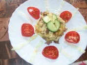 Hackfleisch - Reiberdatschi - Bayrisch  übersetzt Hackfleisch mit Kartoffelpuffer - Rezept