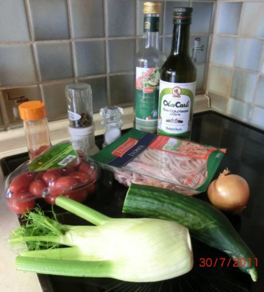 Wurstsalat mit Kirschtomaten und Fenchel - Rezept - Bild Nr. 2