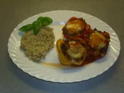 Quer gefüllte Paprikaschoten - Rezept