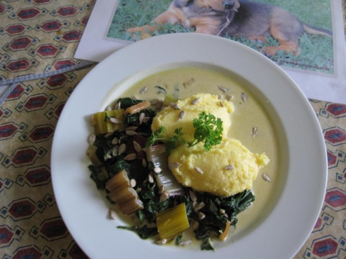 Bilder für Mangold mit Polenta (Maisgrieß) - Rezept