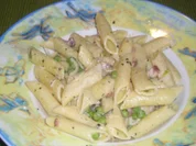 Penne mit Erbsen-Mascarpone-Sauce - Rezept