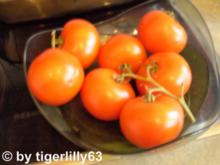 Kalte Tomatensuppe mit Mozzarella-Croutons - Rezept