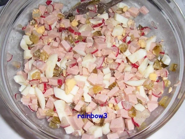 Salat: Wurstsalat mit Remouladensauce - Rezept - Bild Nr. 4