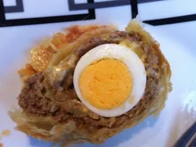 versunkene Eier im Blätterteig - Rezept