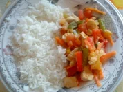 Hähnchen - Gemüsestreifen mit Basmatireis - Rezept