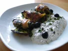 Rezept: Auberginen-Schinken-Kräuter-Röllchen Auberginen-Schinken-Kräuter-Röllchen - Rezept
