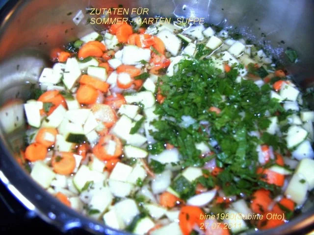 SOMMER - GARTEN - SUPPE MIT GEMÜSEMAKRONEN - Rezept - Bild Nr. 2