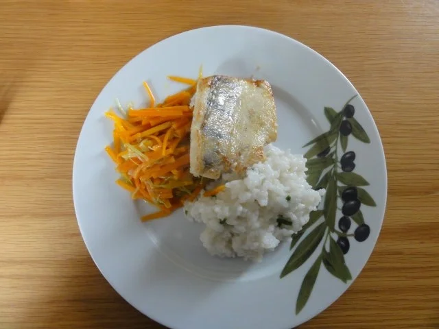 Rezept: Zanderfilet mit Estragonrisotto und Möhren-Lauchstiften Bild Nr. 3 Zanderfilet mit Estragonrisotto und Möhren-Lauchstiften - Rezept - Bild Nr. 3