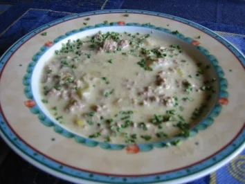 Porree - Gehacktes - Suppe - Rezept