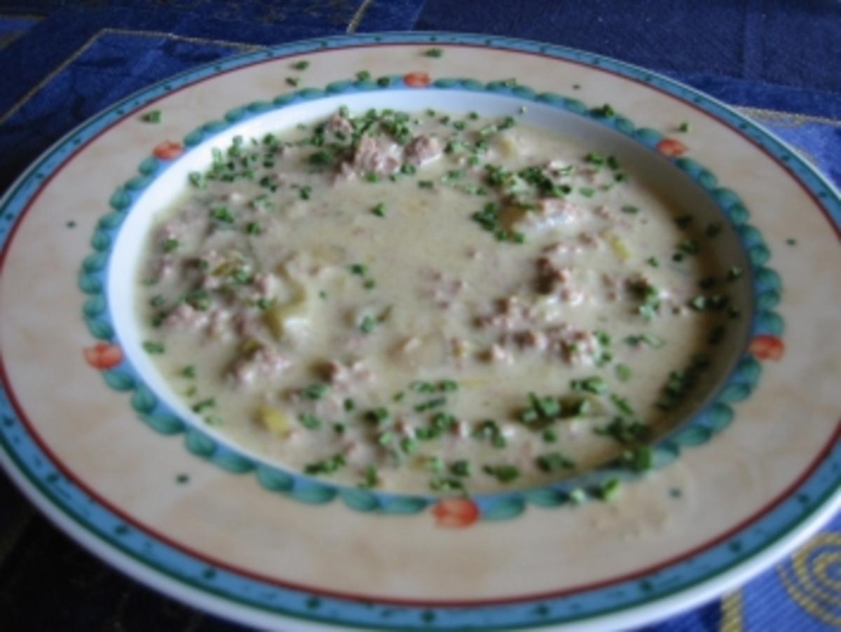 Porree - Gehacktes - Suppe - Rezept mit Bild - kochbar.de