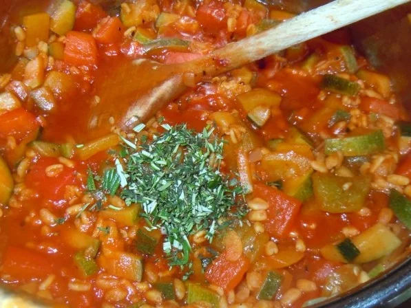 Curry-Bouletten mit Paprika-Zucchini-Weizen - Rezept - Bild Nr. 8