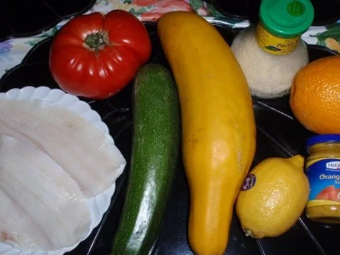 Schollenfilets mit Senf-Käse-Haube auf Zucchini-Tomaten-Gemüse - Rezept - Bild Nr. 2