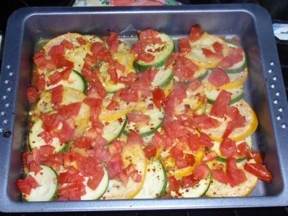 Schollenfilets mit Senf-Käse-Haube auf Zucchini-Tomaten-Gemüse - Rezept - Bild Nr. 6