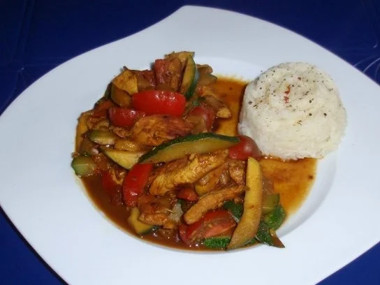 Rezept: Hähnchen-Pfanne mit Basmatireis Bild Nr. 10 Hähnchen-Pfanne mit Basmatireis - Rezept - Bild Nr. 10