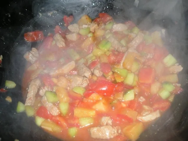 Rezept: Schweinefleisch süß-sauer mit Basmatireis Bild Nr. 6 Schweinefleisch süß-sauer mit Basmatireis - Rezept - Bild Nr. 6