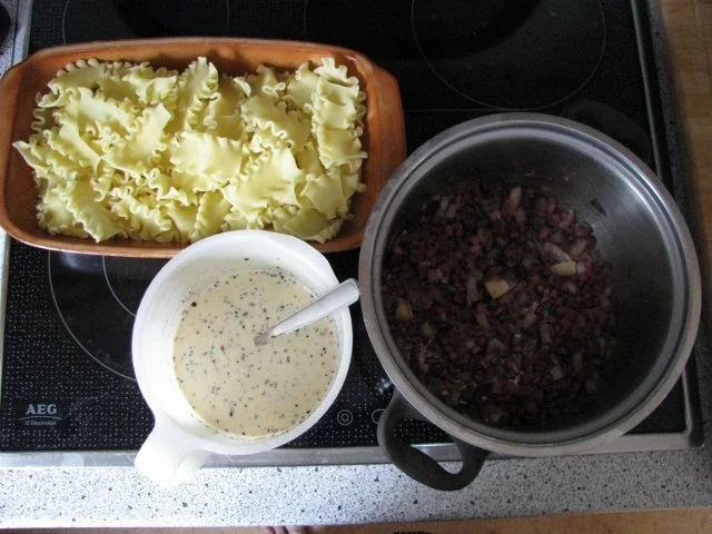 Rezept: Nudeln: Schinkenfleckerl Bild Nr. 2 Nudeln: Schinkenfleckerl - Rezept - Bild Nr. 2