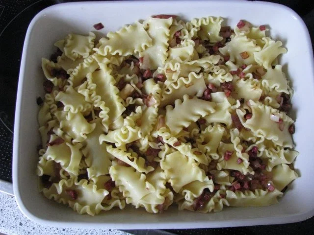 Rezept: Nudeln: Schinkenfleckerl Bild Nr. 3 Nudeln: Schinkenfleckerl - Rezept - Bild Nr. 3