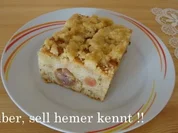 Stachelbeerkuchen mit Streusel vom Blech - Rezept