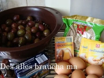 Rezept: Stachelbeerkuchen mit Streusel vom Blech Bild Nr. 2 Stachelbeerkuchen mit Streusel vom Blech - Rezept - Bild Nr. 2