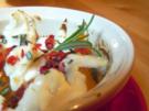 Aprikosen mit Ziegenkäse überbacken - Rezept