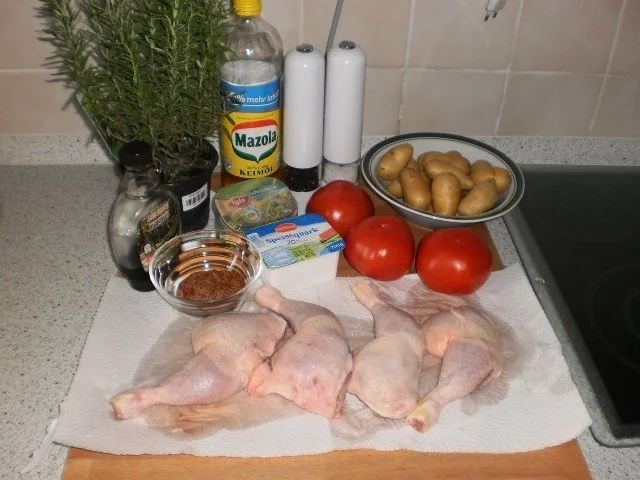 Hähnchenkeulen mit Rosmarin-Kartoffeln - Rezept - Bild Nr. 2