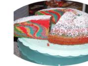 Regenbodenkuchen - Rezept