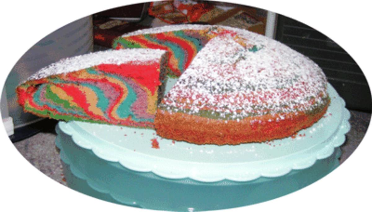 Bilder für Regenbodenkuchen mit eigelb und Eiweiß Rezept