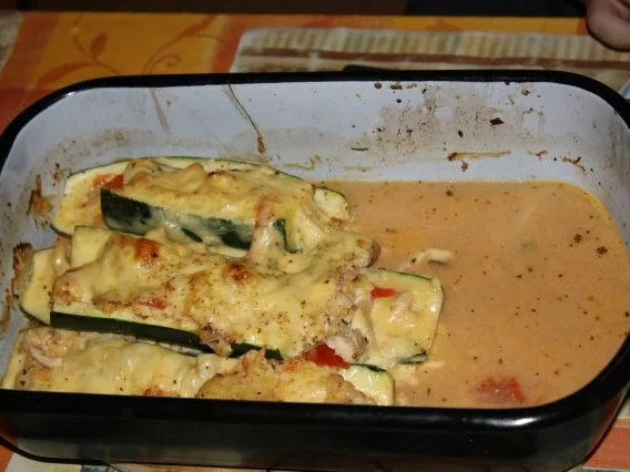 Rezept: Gefüllte Zucchini mit Kabeljau Bild Nr. 3 Gefüllte Zucchini mit Kabeljau - Rezept - Bild Nr. 3