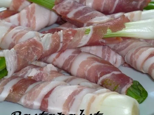 Frühlingszwiebeln in Speck gepackt - Rezept - Bild Nr. 2