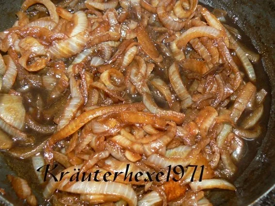 Schweinerückensteak mit Balsamico-Zwiebeln und als Beilage - Rezept - Bild Nr. 4