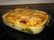 Kartoffelgratin mit Gemüse und Spinat - Rezept