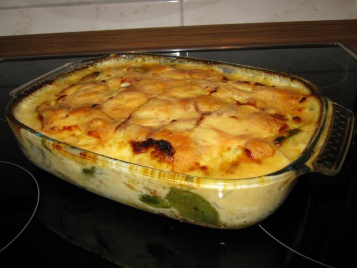 Kartoffelgratin mit Gemüse und Spinat - Rezept Eingereicht von vessel