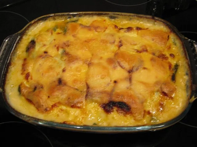 Kartoffelgratin mit Gemüse und Spinat - Rezept - Bild Nr. 2