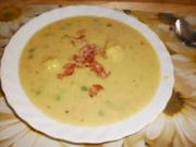 Blumenkohlsuppe mit Speckstreifen - Rezept