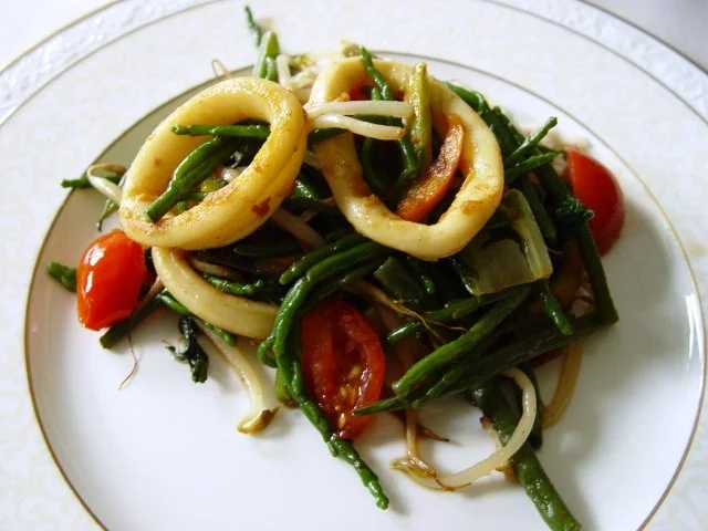 Gourmet–Wok mit Tintenfisch - Rezept