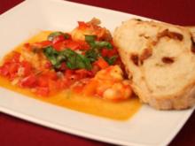 Scampi marinati con ciabatta - Rezept