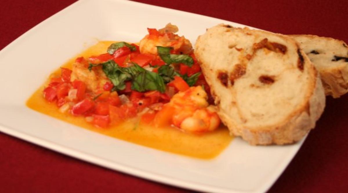 Bilder für Scampi marinati con ciabatta - Rezept