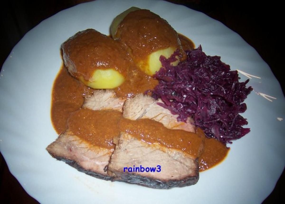 Kochen: Rinderschmorbraten mit Rotweinsauce - Rezept