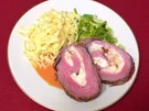 Gefülltes Kalbsfilet an Hagebuttensoße und Bandnudeln - Rezept - Bild Nr. 9