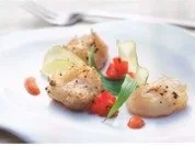 Rezept: Jakobsmuscheln im Prosecco- Teig m. Cajun- Dip, wรผrzigem Tomaten- Tatare u. Kartoffelchips Jakobsmuscheln im Prosecco- Teig m. Cajun- Dip, wรผrzigem Tomaten- Tatare u. Kartoffelchips - Rezept