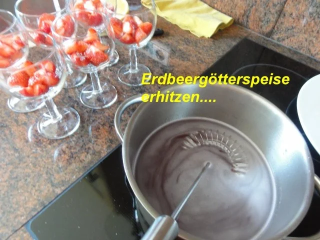 Dessert:   ERDBEER-WEIN-GELEE - Rezept - Bild Nr. 4