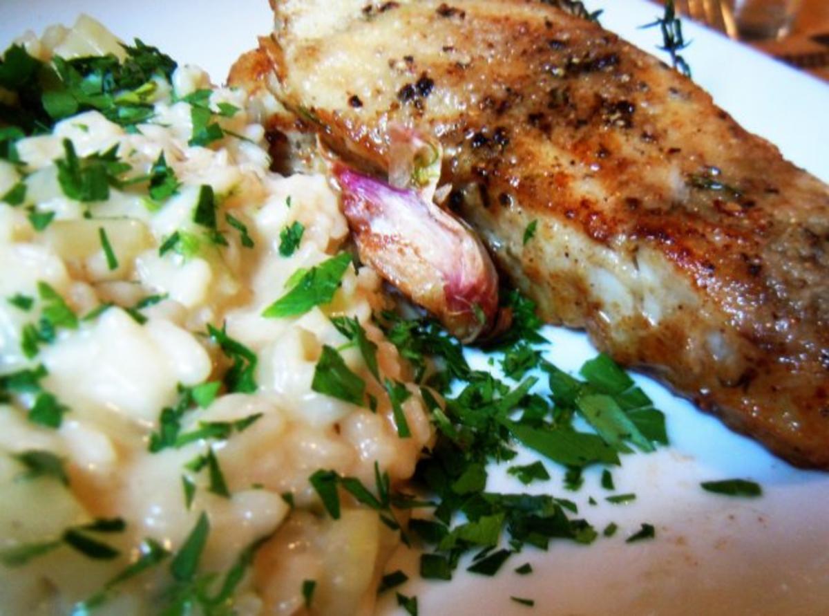 Fenchel-Risotto mit Victoriabarschfilet - Rezept - kochbar.de
