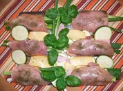 Hähnchenbrustfilet gefüllt.     Zucchinigemüse mal anders..... - Rezept