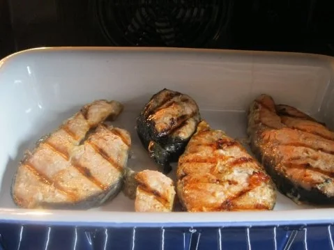 Rezept: Lachskotelett mit 80 Grad und Knoblauchsauce Bild Nr. 4 Lachskotelett mit 80 Grad und Knoblauchsauce - Rezept - Bild Nr. 4