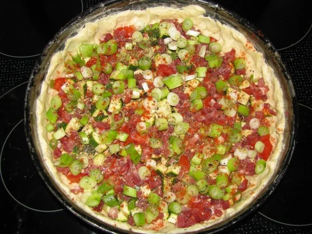 pikante Backwaren: Zucchini-Tomaten-Quiche - Rezept - Bild Nr. 3