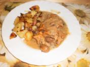 Jägerschnitzel-Auflauf mit Röstkartoffeln - Rezept