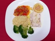 Zander mit Risotto und in Knoblauch geschwenktem Brokkoli - Rezept