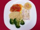 Zander mit Risotto und in Knoblauch geschwenktem Brokkoli - Rezept